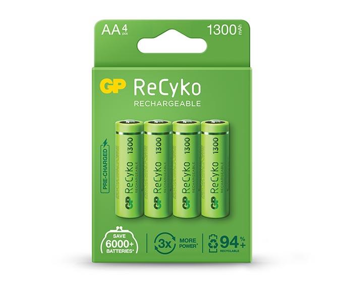 GP ReCyko battery 1300mAh AA (4 battery pack)