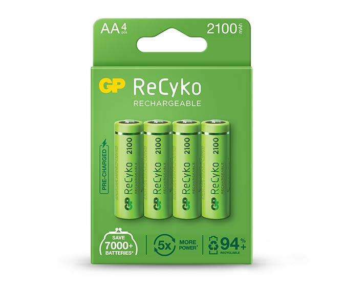 GP ReCyko battery 2100mAh AA (4 battery pack)