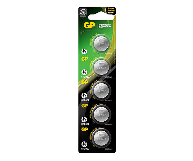 GP Lithium Coin CR2032 Batteries High Performance 3V Coin Batteries